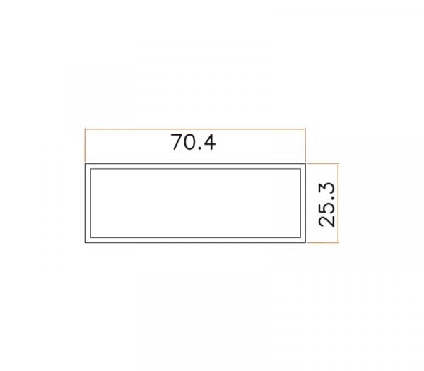 Rechteckprofil Holzoptik 25x70 mm